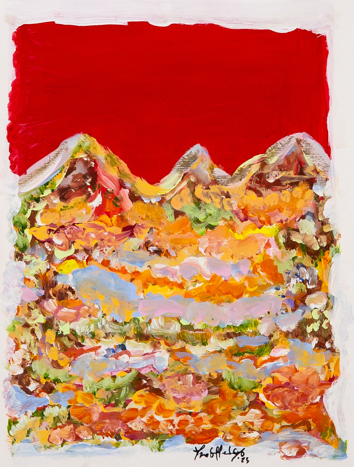 Red Juice Acrylic on paper | Maria Sobral Mendonça